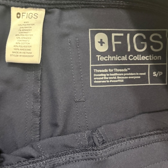 FIGS Zamora 2.0 Jogger Scrub Pants 💙 Navy | Small Petite - Picture 5 of 5
